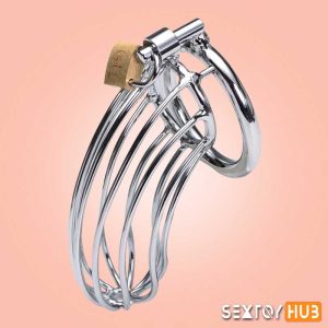 Stainless Steel Iron Wire Male Chastity Lock BDSM-016